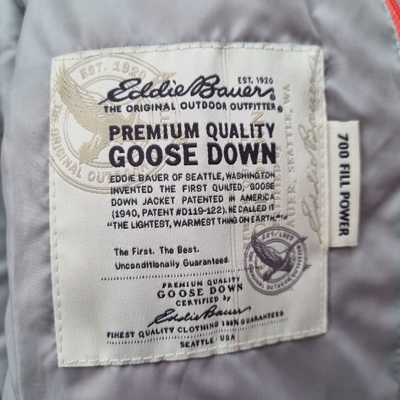Eddie Bauer salmon xs goose down puffer - Picture 5 of 6